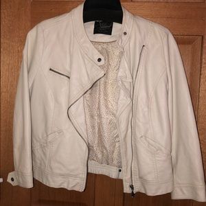 Zara 3/4 sleeve leather faux leather